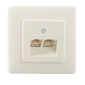 Rutenbeck IAE/UAE2x8(4)TRSUPrw Netwerkdoos Inbouw (in muur) Inzet met centraalstuk en frame Wit