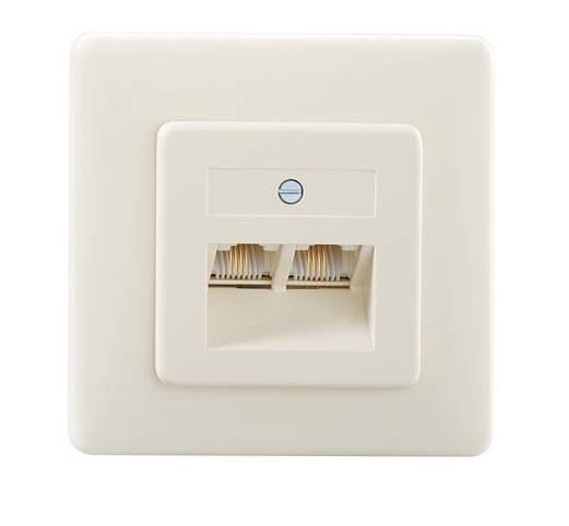 Rutenbeck IAE/UAE2x8(4)TRSUPrw Netwerkdoos Inbouw (in muur) Inzet met centraalstuk en frame Wit
