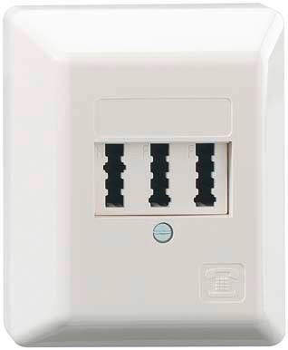 Rutenbeck TAE 2x6/6NFF Ap rw Stekkerdoos Opbouw (op muur) 2 poorten Wit