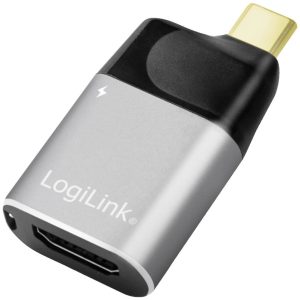 LogiLink USB 3.2 Gen 2 (USB 3.1 Gen 2) Adapter [1x USB 3.2 Gen 2 stekker C (USB 3.1) – 1x HDMI-bus, USB-C bus (Power Del