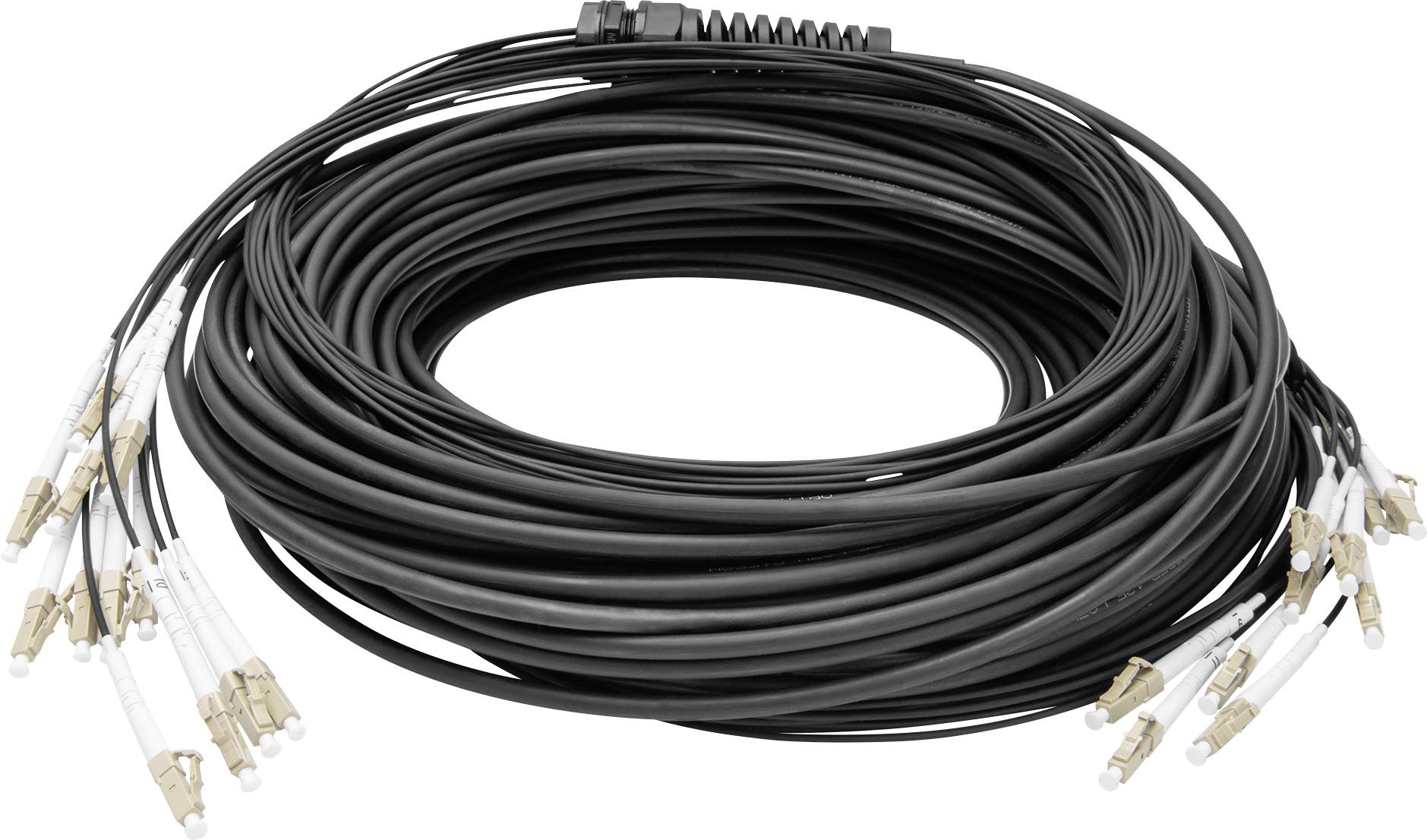 Digitus DK-2433CU100BK-BBB Glasvezel Optische vezel Aansluitkabel 100 m Zwart [12x LC-/UPC-stekker - 12x LC-/UPC-stekker
