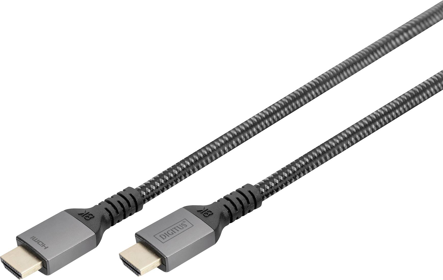 Digitus DB-330200-030-S HDMI-kabel HDMI Aansluitkabel HDMI-A-stekker 3 m Zwart 8K UHD, Aluminium-stekker, Audio Return C