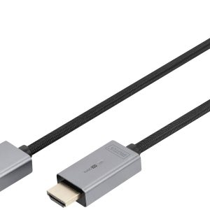 Digitus DB-340202-030-S DisplayPort-kabel DisplayPort / HDMI Aansluitkabel DisplayPort-stekker, HDMI-A-stekker 3 m Zwart Digitus DB-340202-030-S DisplayPort-kabel DisplayPort / HDMI Aansluitkabel DisplayPort-stekker, HDMI-A-stekker 3 m Zwart