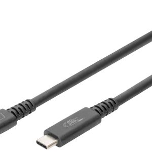 Digitus AK-300343-008-S USB-kabel USB 3.2 Gen2, USB 3.2 Gen2x2, USB 3.2 Gen1 USB-C, USB-C stekker 0.80 m Zwart Flexibel, Digitus AK-300343-008-S USB-kabel USB 3.2 Gen2, USB 3.2 Gen2x2, USB 3.2 Gen1 USB-C, USB-C stekker 0.80 m Zwart Flexibel,