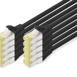 Digitus DK-1644-A-030-BL-10 RJ45 Netwerkkabel, patchkabel CAT 6A S/FTP 3.00 m Zwart 1 stuk(s)