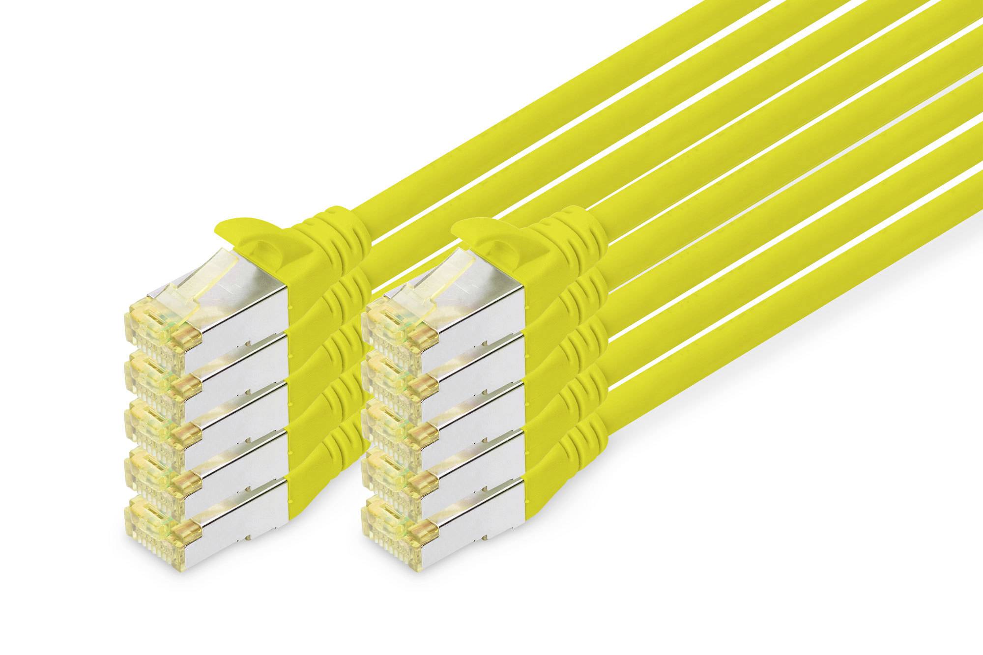 Digitus DK-1644-A-030-Y-10 RJ45 Netwerkkabel, patchkabel CAT 6A S/FTP 3.00 m Geel 1 stuk(s)