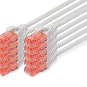 Digitus DK-1617-005-10 RJ45 Netwerkkabel, patchkabel CAT 6 U/UTP 0.50 m Grijs 1 stuk(s) Digitus DK-1617-005-10 RJ45 Netwerkkabel, patchkabel CAT 6 U/UTP 0.50 m Grijs 1 stuk(s)