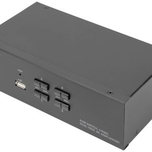 Digitus DS-12882 KVM-switch 4 poorten DisplayPort Toetsenbord, USB 1920 x 1080 Pixel, 1920 x 1200 Pixel, 1920 x 1280 Pix