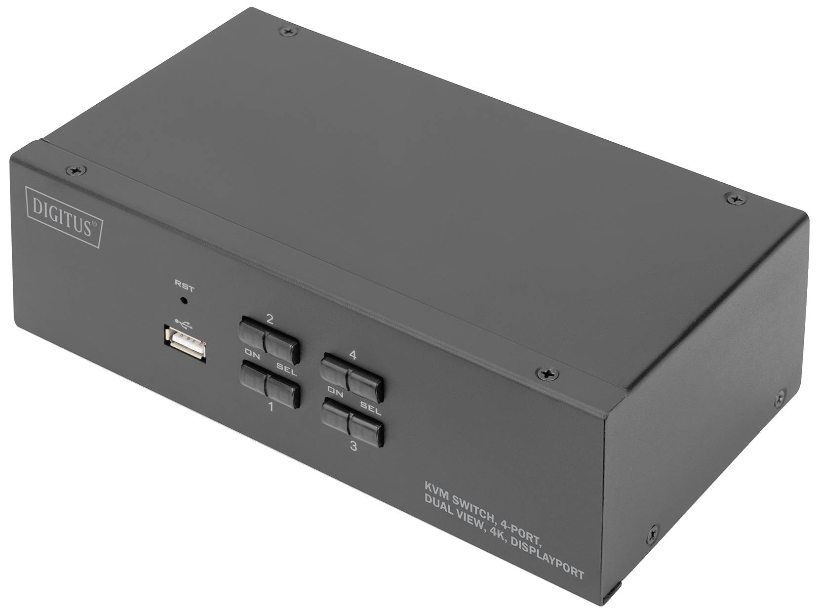 Digitus DS-12882 KVM-switch 4 poorten DisplayPort Toetsenbord, USB 1920 x 1080 Pixel, 1920 x 1200 Pixel, 1920 x 1280 Pix