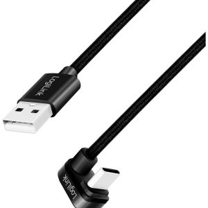 LogiLink CU0195 USB-kabel USB 2.0 USB-C stekker, USB-A stekker 3.00 m Zwart LogiLink CU0195 USB-kabel USB 2.0 USB-C stekker, USB-A stekker 3.00 m Zwart