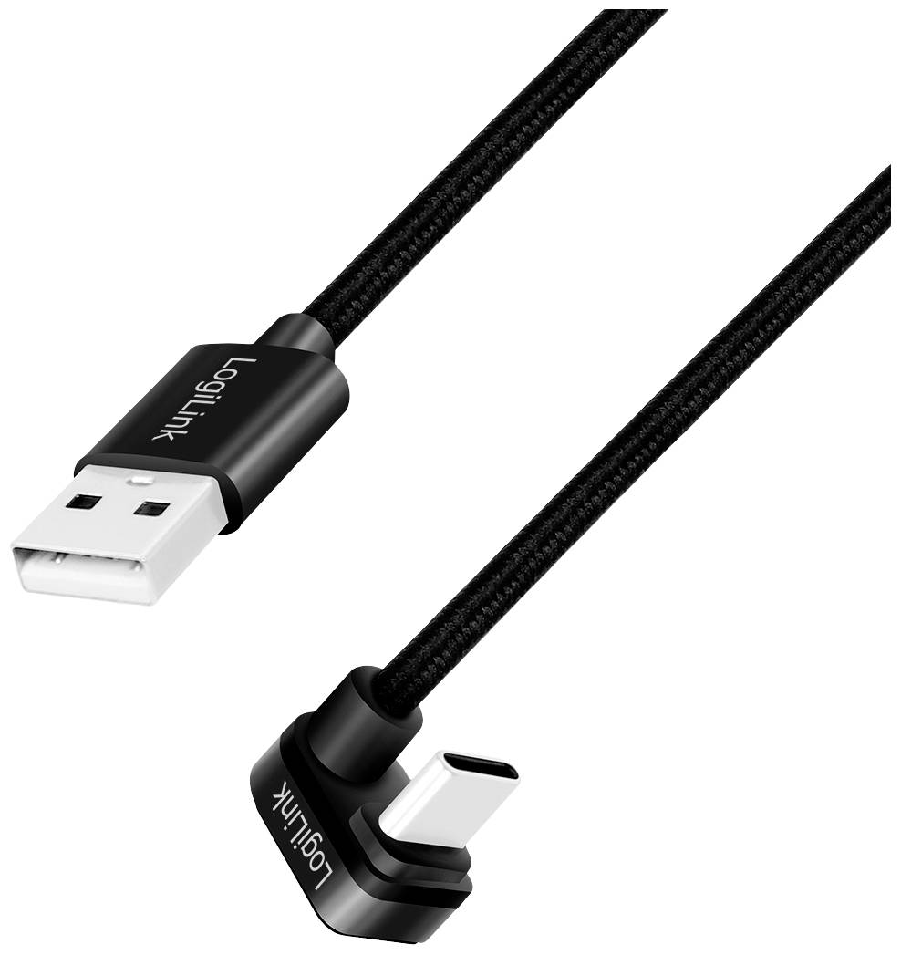 LogiLink CU0195 USB-kabel USB 2.0 USB-C stekker, USB-A stekker 3.00 m Zwart