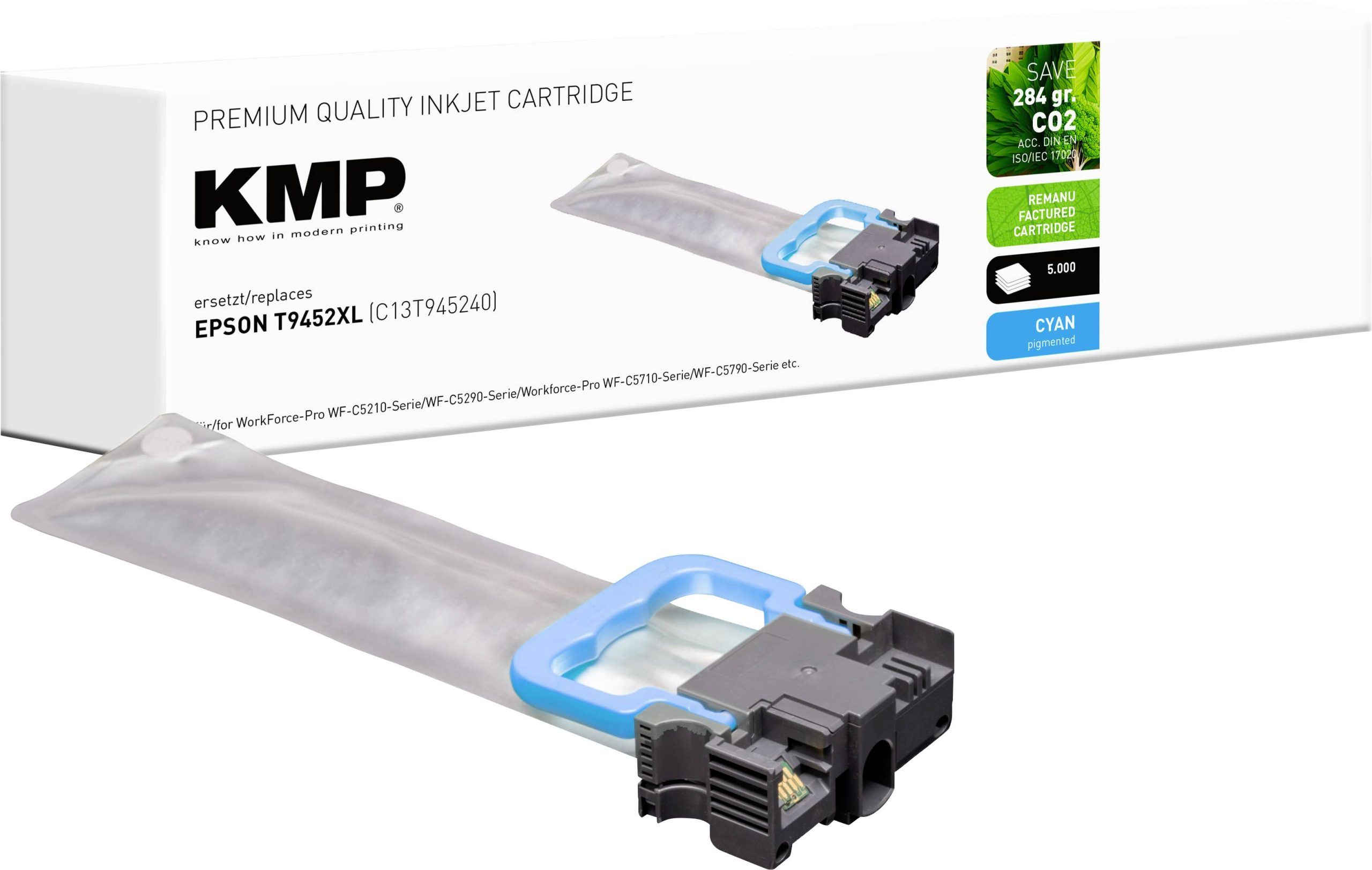 KMP Inktcartridge vervangt Epson T9452 Compatibel Cyaan E256X 1645,4003