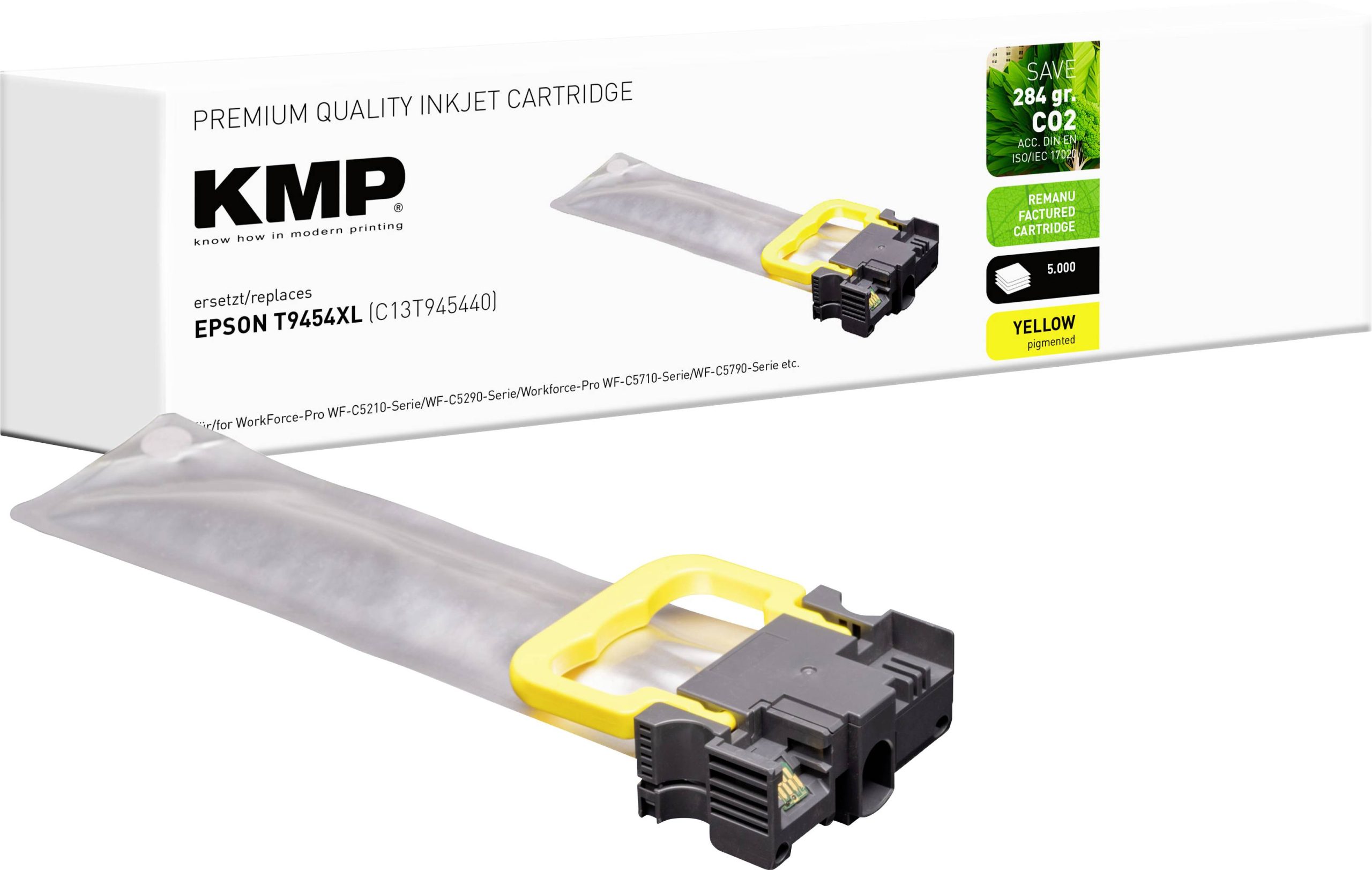KMP Inktcartridge vervangt Epson T9454 Compatibel Geel E258X 1645,4009