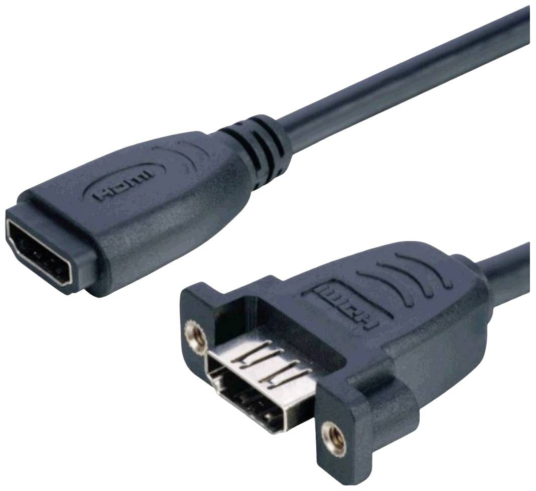 Lyndahl LKPK005 HDMI-kabel HDMI Adapterkabel HDMI-A-bus 0.2 m Zwart