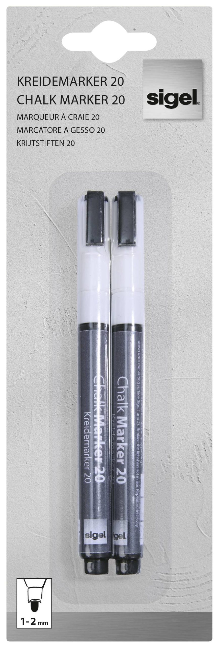 Sigel BA178 Krijtmarker Wit 1 mm, 2 mm N/A