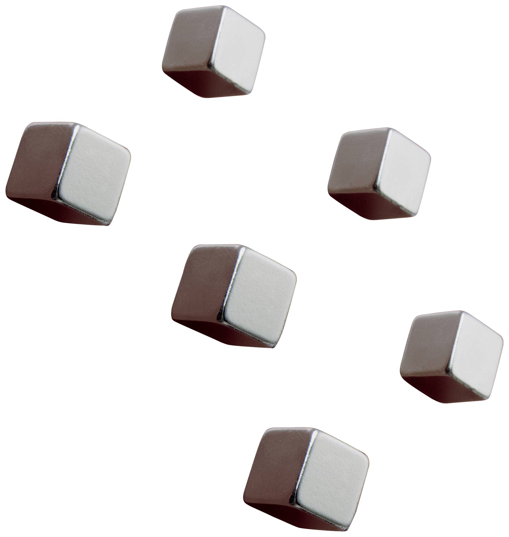 Sigel Neodymium magneet BA192 (b x h x d) 10 x 10 x 10 mm Dobbelsteen Zilver 6 stuk(s) BA192