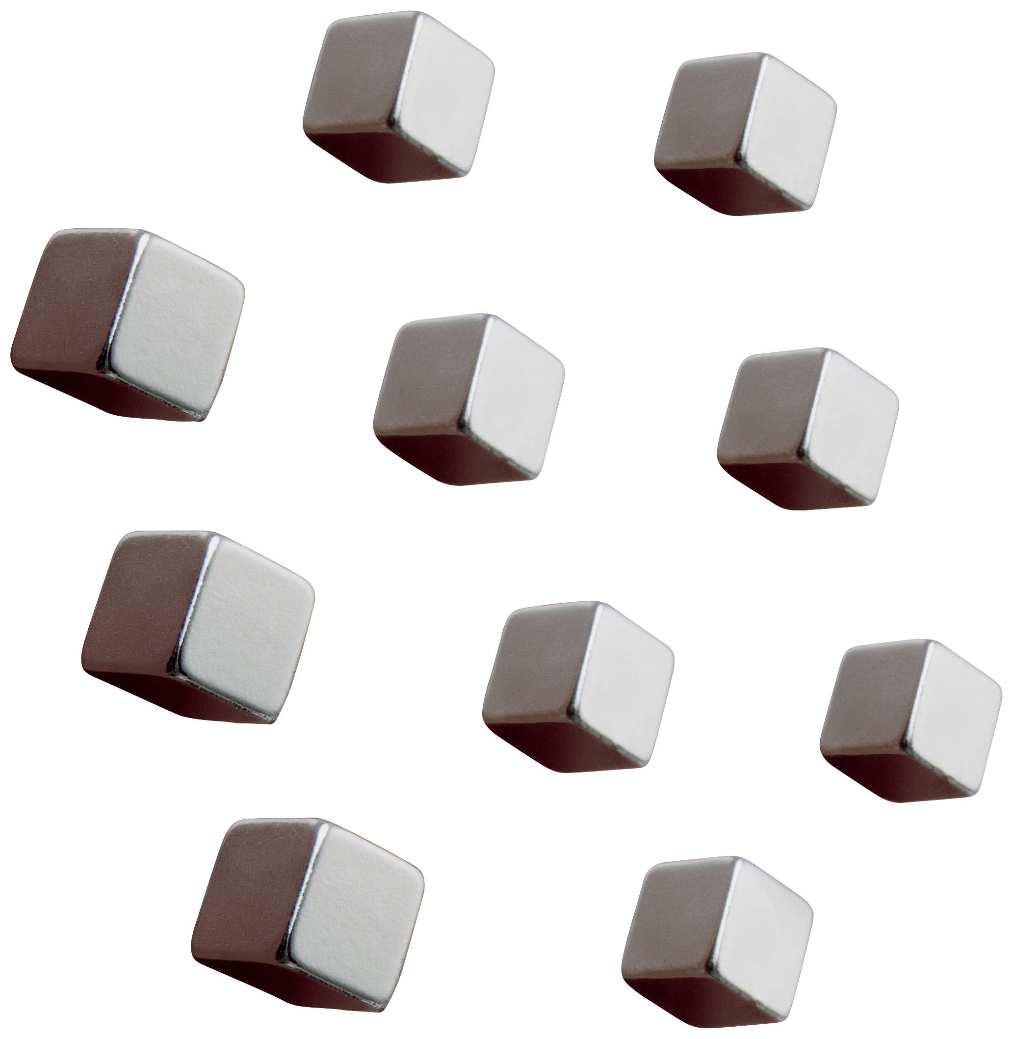 Sigel Neodymium magneet C5 "Strong" (b x h x d) 10 x 10 x 10 mm Dobbelsteen Zilver 10 stuk(s) BA193