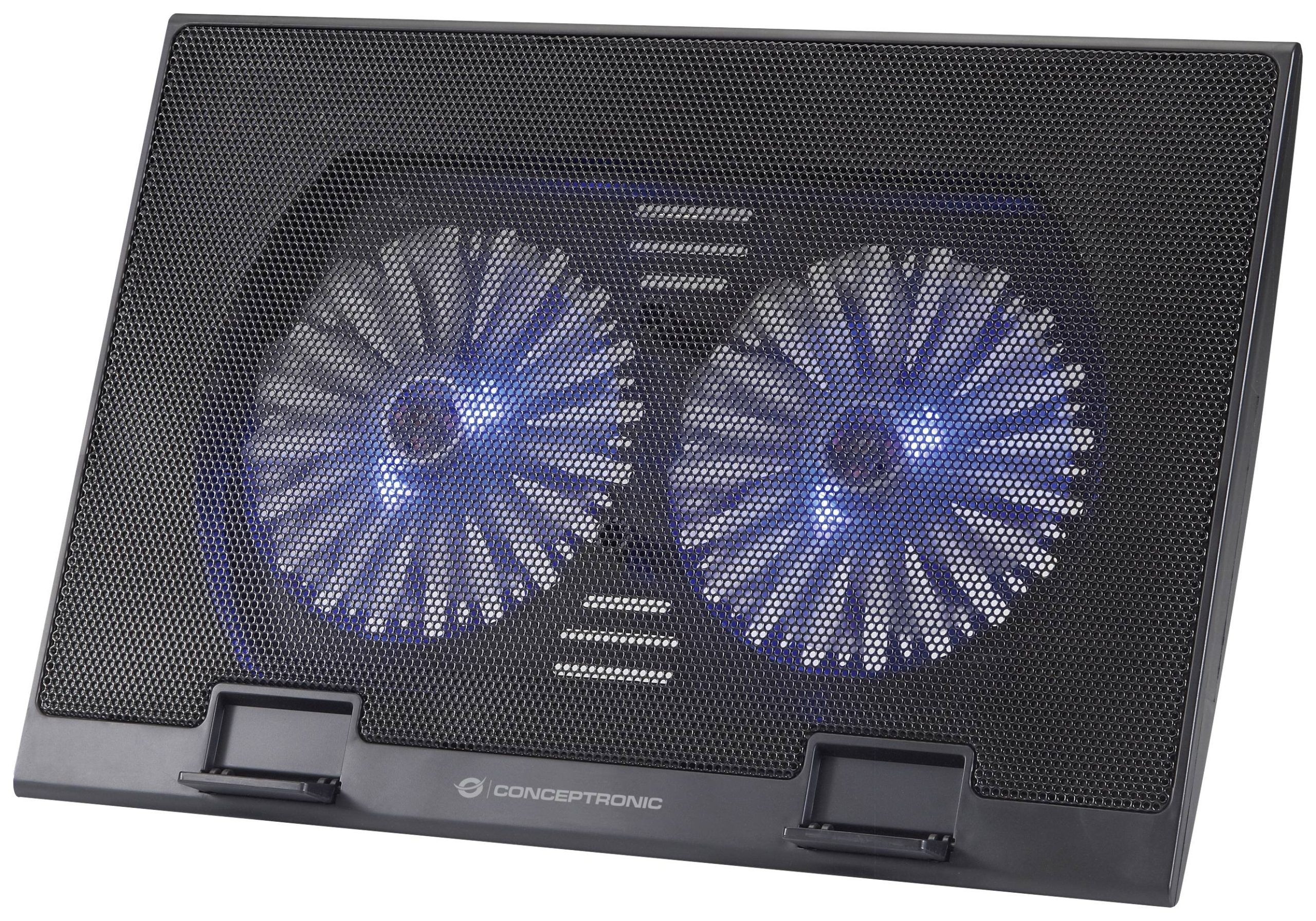 Conceptronic THANA02B Cooling-pad voor laptop In hoogte verstelbaar