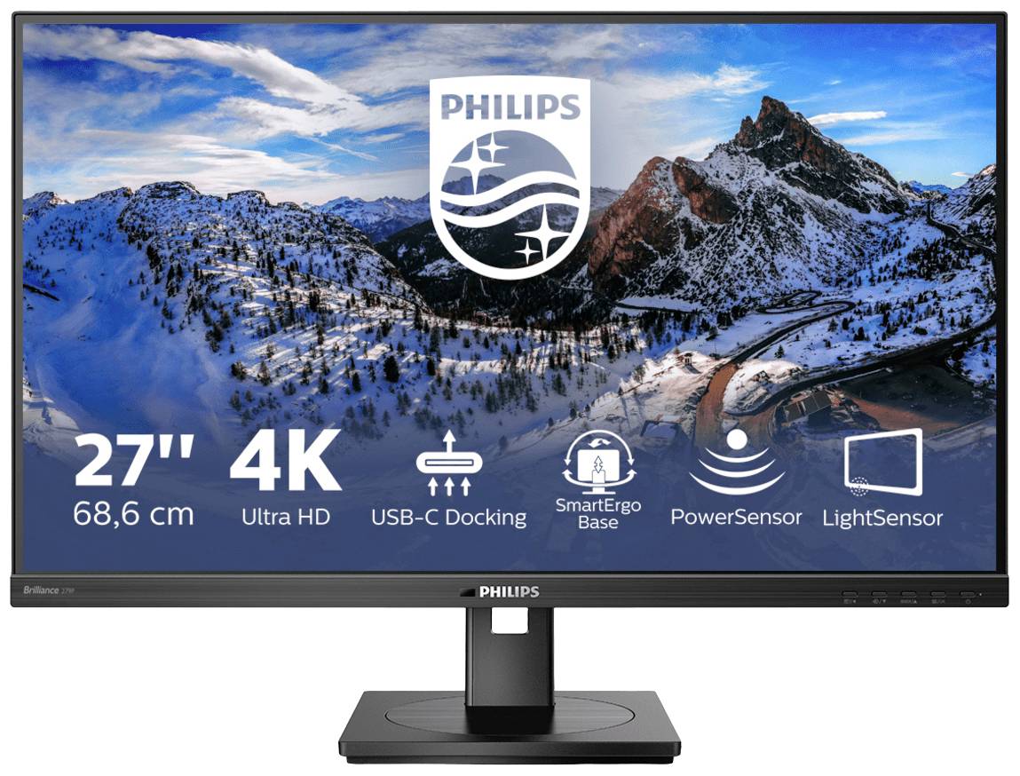 Philips Monitore 279P1/00 LCD-monitor Energielabel G (A - G) 68.6 cm (27 inch) 3840 x 2160 Pixel 16:9 4 ms HDMI, USB-A,