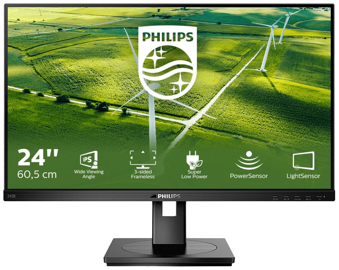 Philips Monitore 242B1G/00 LCD-monitor Energielabel C (A - G) 60.5 cm (23.8 inch) 1920 x 1080 Pixel 21:9 4 ms HDMI, USB-
