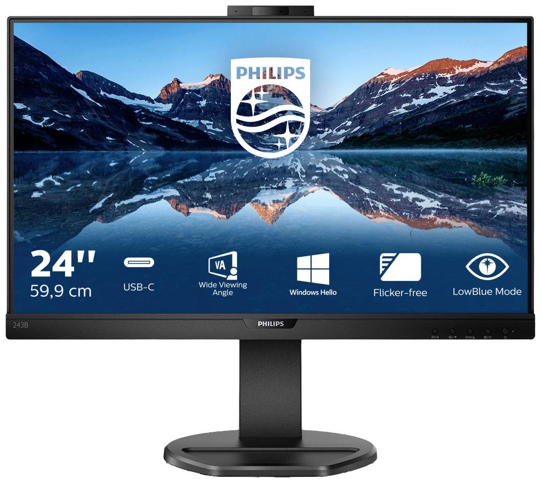 Philips Monitore 243B9H/00 LCD-monitor Energielabel E (A - G) 68.6 cm (27 inch) 1920 x 1080 Pixel 16:9 4 ms HDMI, USB-A,