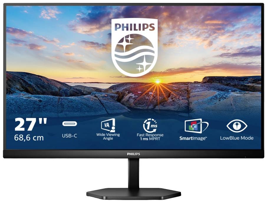 Philips Monitore 27E1N3300A/00 LED-monitor Energielabel G (A - G) 80 cm (31.5 inch) 16:9 4 ms HDMI, DisplayPort VA LCD