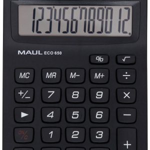 Maul ECO 650 Zakrekenmachine Zwart Aantal displayposities: 12 werkt op zonne-energie (b x h x d) 104 x 146 x 33 mm Maul ECO 650 Zakrekenmachine Zwart Aantal displayposities: 12 werkt op zonne-energie (b x h x d) 104 x 146 x 33 mm