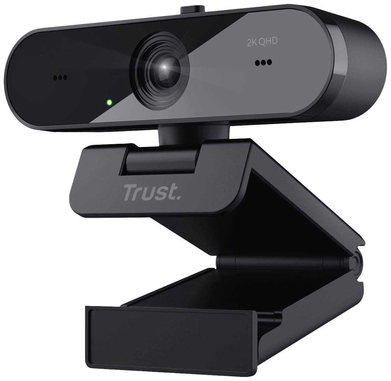 Trust TW-250 QHD Webcam 2560 x 1440 Pixel Standvoet, Klemhouder