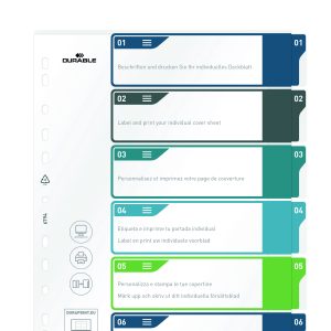 Durable 679427 Register DIN A4+ 1-6 Polypropyleen Meerdere kleuren 6 tabbladen 679427 Durable 679427 Register DIN A4+ 1-6 Polypropyleen Meerdere kleuren 6 tabbladen 679427