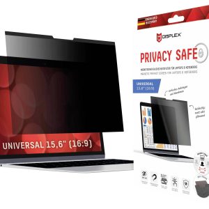 DISPLEX Privacy Safe Privacyfolie Laptop 39,6 cm (15,6″) Beeldverhouding: 16:9 01763 Universal DISPLEX Privacy Safe Privacyfolie Laptop 39,6 cm (15,6″) Beeldverhouding: 16:9 01763 Universal