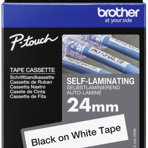 Brother TZESL251 Labeltape zelflaminerend Tapekleur: Wit Tekstkleur: Zwart 24 mm 8 m