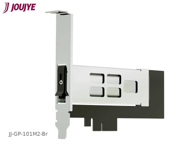 JouJye JJ-GP-101M2-Br 1 poort M.2-controller PCIe x4 Geschikt voor: 2230, 2242, 2260, 2280 Incl. Low-Profile slotplaat