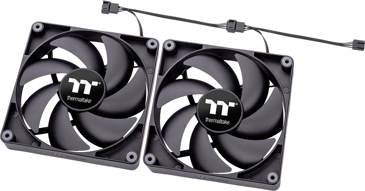 Thermaltake CL-F147-PL12BL-A PC-ventilator Zwart (b x h x d) 120 x 120 x 25 mm