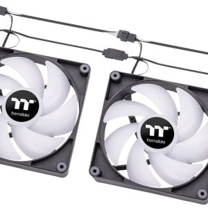 Thermaltake CL-F149-PL12SW-A PC-ventilator Zwart, Transparant, RGB (b x h x d) 120 x 120 x 25 mm