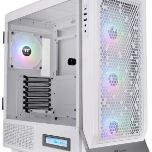 Thermaltake CA-1X5-00M6WN-00 Midi-tower Gaming-behuizing Wit 4 voorgeïnstalleerde LED-ventilators, Zijvenster