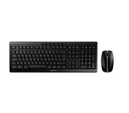 CHERRY Stream Set met toetsenbord en muis Radiografisch AZERTY, Belgisch Zwart