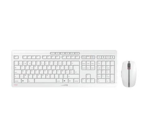 CHERRY Stream Set met toetsenbord en muis Radiografisch AZERTY, Belgisch Wit