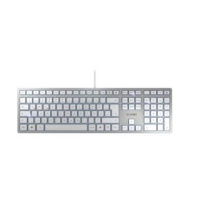 CHERRY KC 6000 Slim Toetsenbord USB AZERTY, Belgisch Zilver Geluidsarme toetsen CHERRY KC 6000 Slim Toetsenbord USB AZERTY, Belgisch Zilver Geluidsarme toetsen