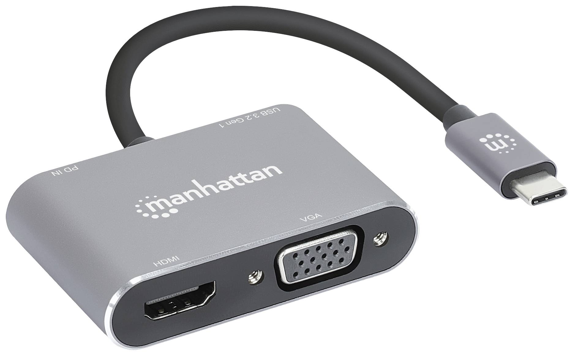 Manhattan USB-C to HDMI & VGA 4-in-1 Docking-Konverter USB-C dockingstation Geschikt voor merk (dockingstation): Univers
