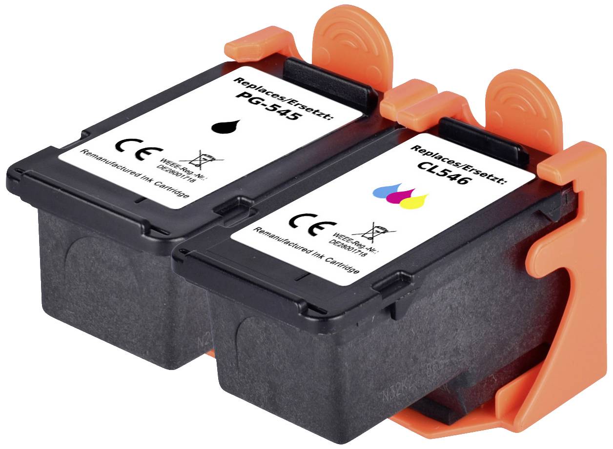 Renkforce Inktcartridge vervangt Canon PG-545, CL-546 Compatibel Combipack Zwart, Cyaan, Magenta, Geel RF-5628896