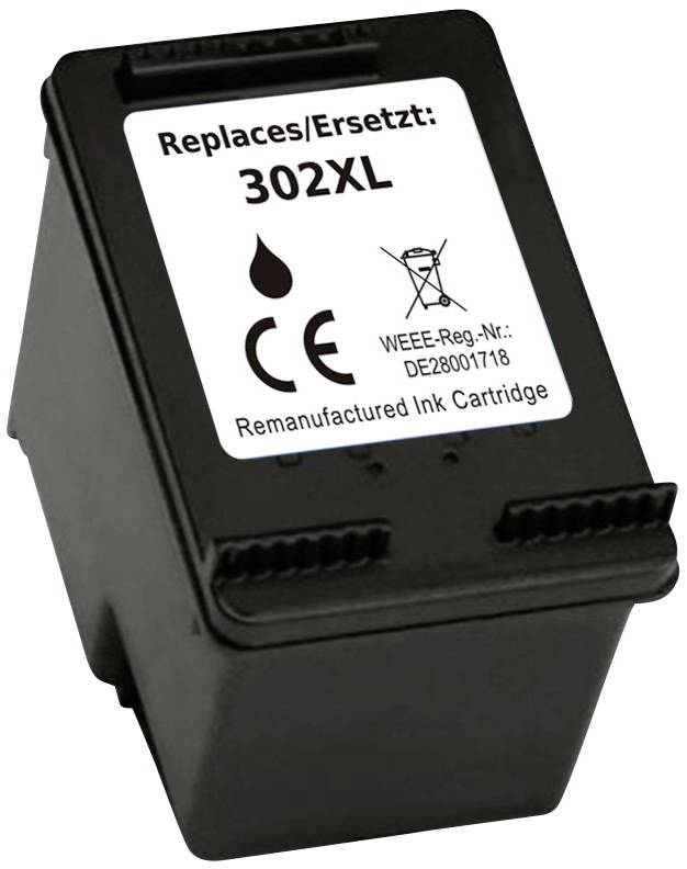 Renkforce Inktcartridge vervangt HP 302XL, F6U68AE Compatibel Zwart RF-5633222