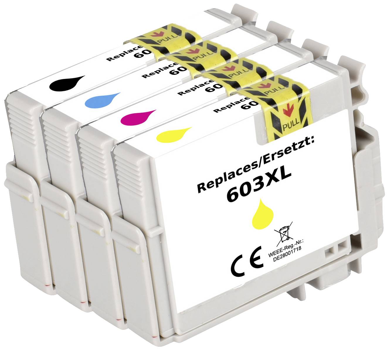 Renkforce Inktcartridge vervangt Epson 603, T03U5, T03U1, T03U2, T03U3, T03U4 Compatibel Combipack Zwart, Cyaan, Magenta