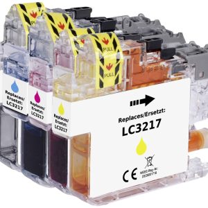 Renkforce Inktcartridge vervangt Brother LC-3217BK, LC-3217C, LC-3217M, LC-3217Y Compatibel Combipack Zwart, Cyaan, Mage Renkforce Inktcartridge vervangt Brother LC-3217BK, LC-3217C, LC-3217M, LC-3217Y Compatibel Combipack Zwart, Cyaan, Mage