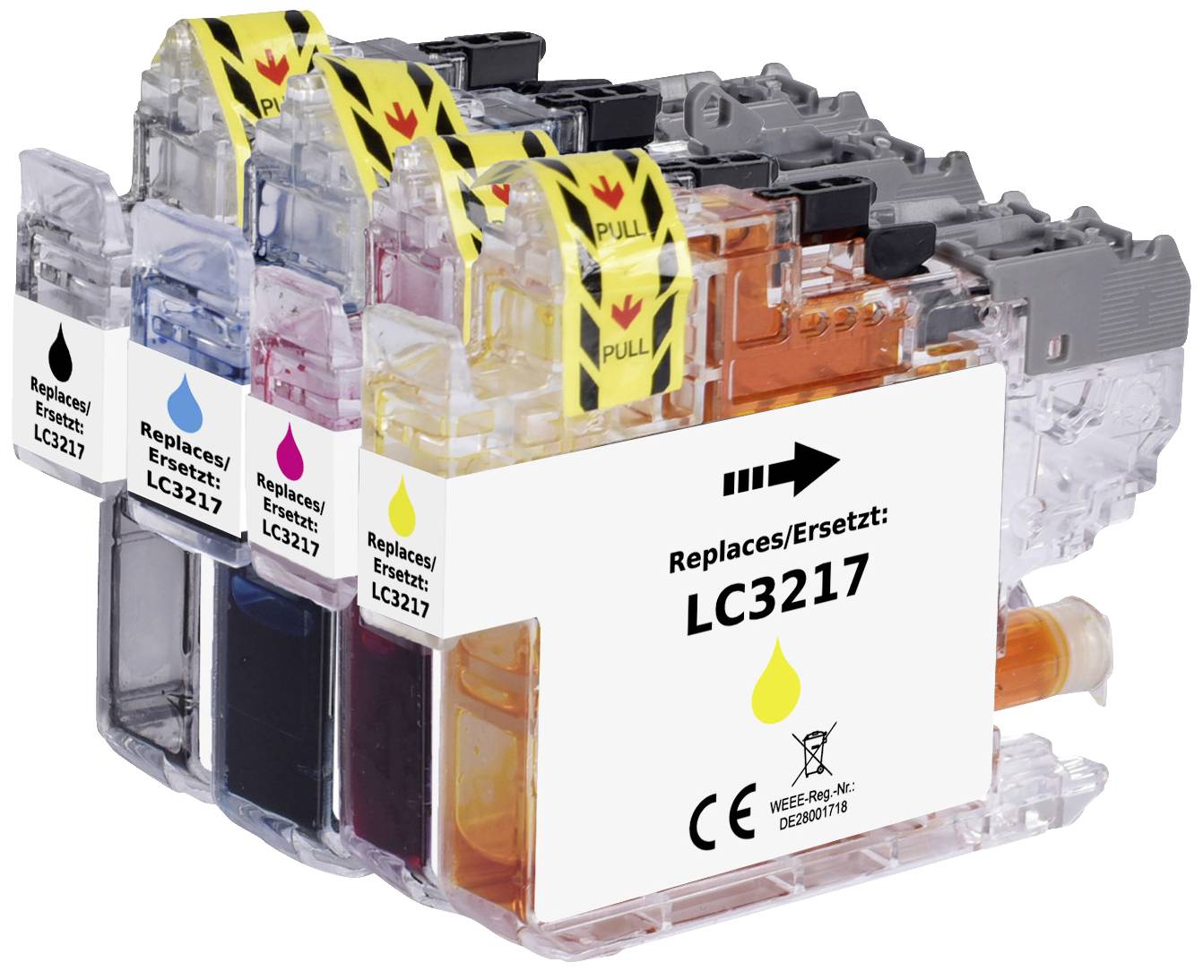Renkforce Inktcartridge vervangt Brother LC-3217BK, LC-3217C, LC-3217M, LC-3217Y Compatibel Combipack Zwart, Cyaan, Mage
