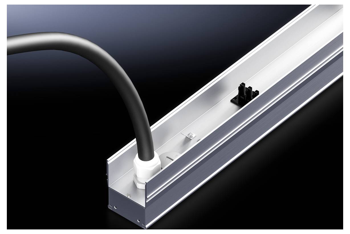 Rittal 7859081 19 inch Spanningsrail voor patchkast Aluminium profiel Aluminium (geëloxeerd)