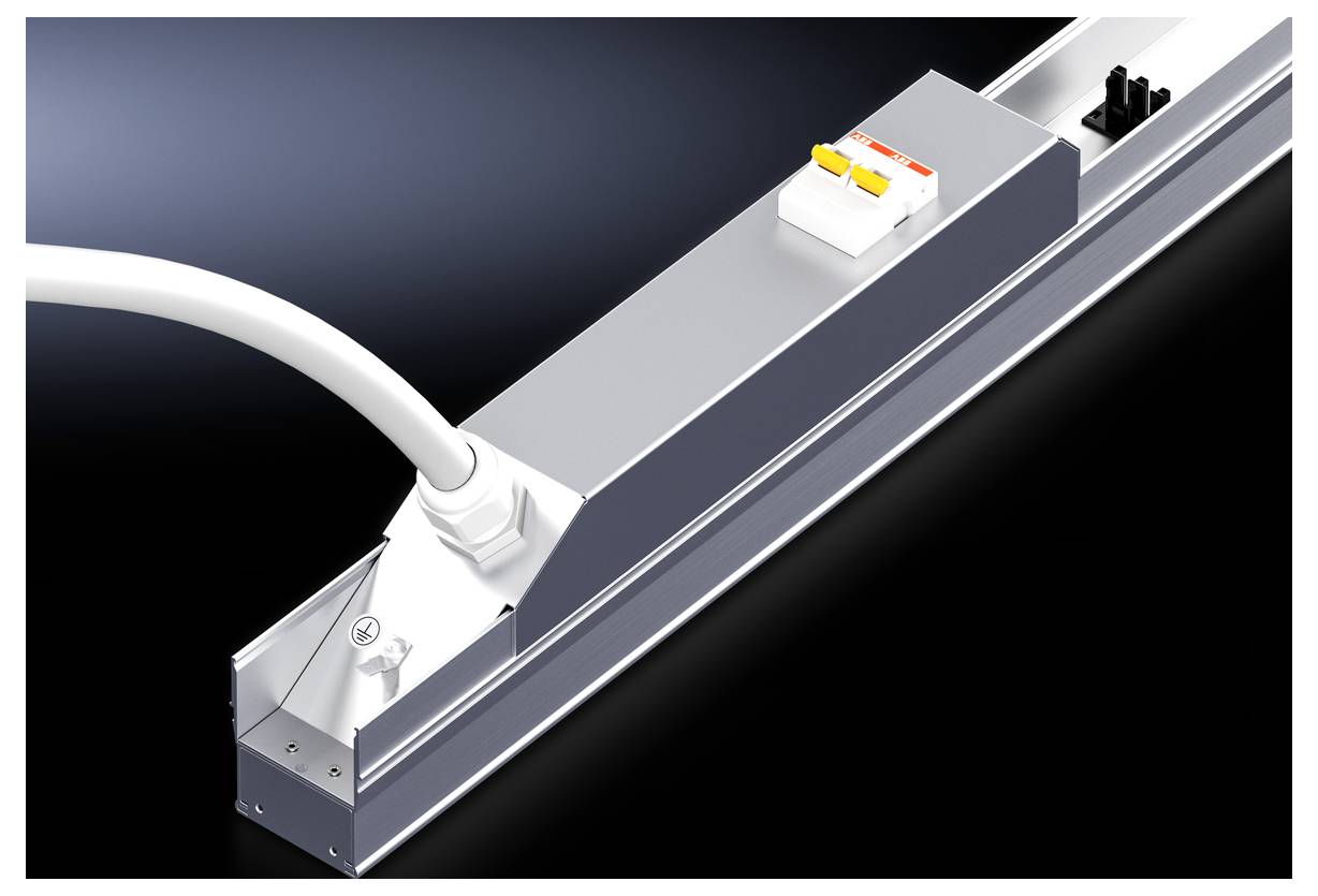 Rittal 7859090 19 inch Spanningsrail voor patchkast Aluminium profiel Aluminium (geëloxeerd)