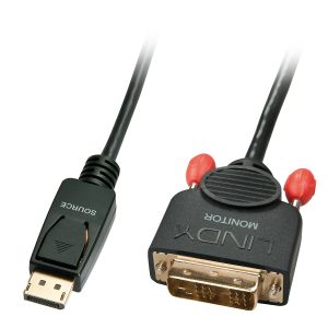 LINDY DisplayPort Adapter [1x DisplayPort stekker – 1x DVI-D-stekker] 41489 0.5 m