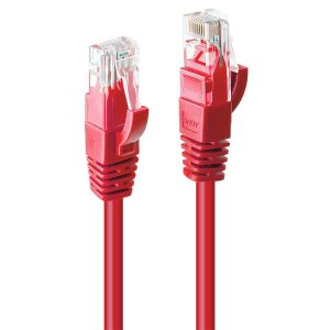LINDY 48036 RJ45 Netwerkkabel, patchkabel CAT 6 U/UTP 7.50 m Rood 1 stuk(s)