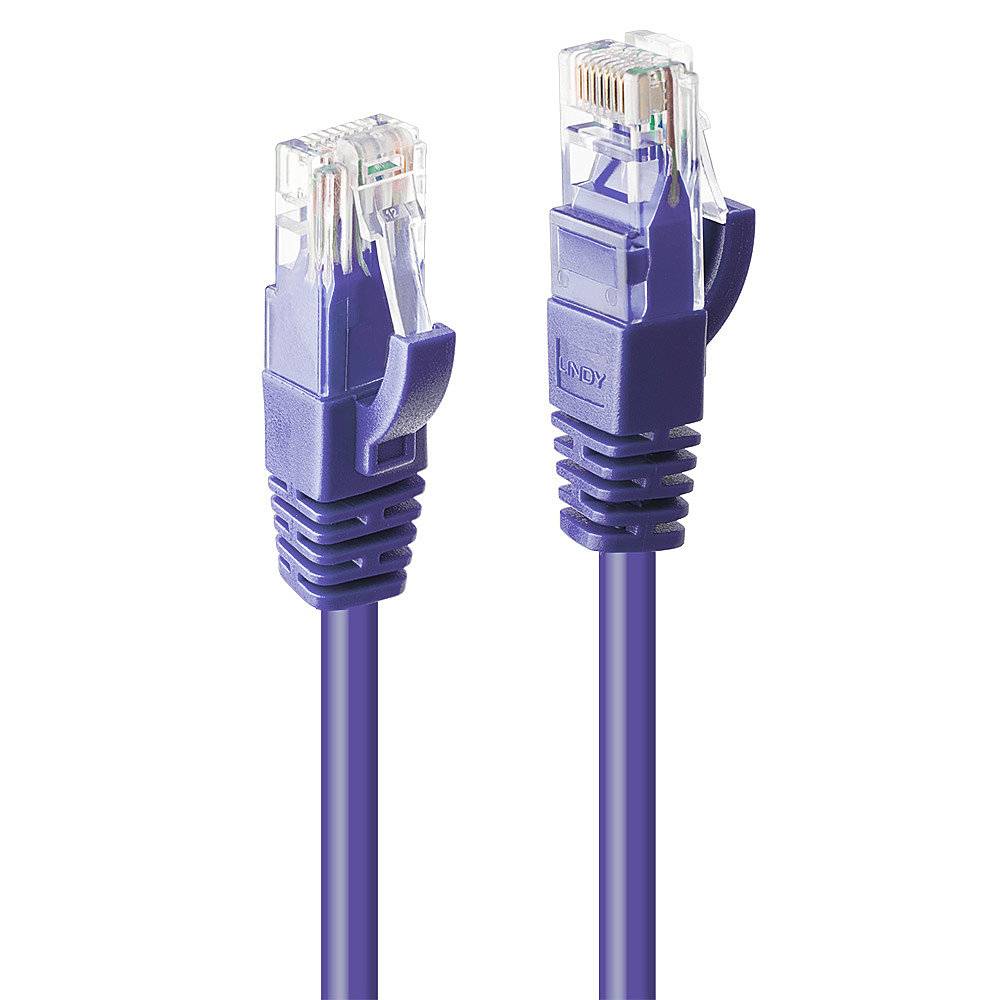 LINDY 48130 RJ45 Netwerkkabel, patchkabel CAT 6 U/UTP 30.00 m Violet 1 stuk(s)