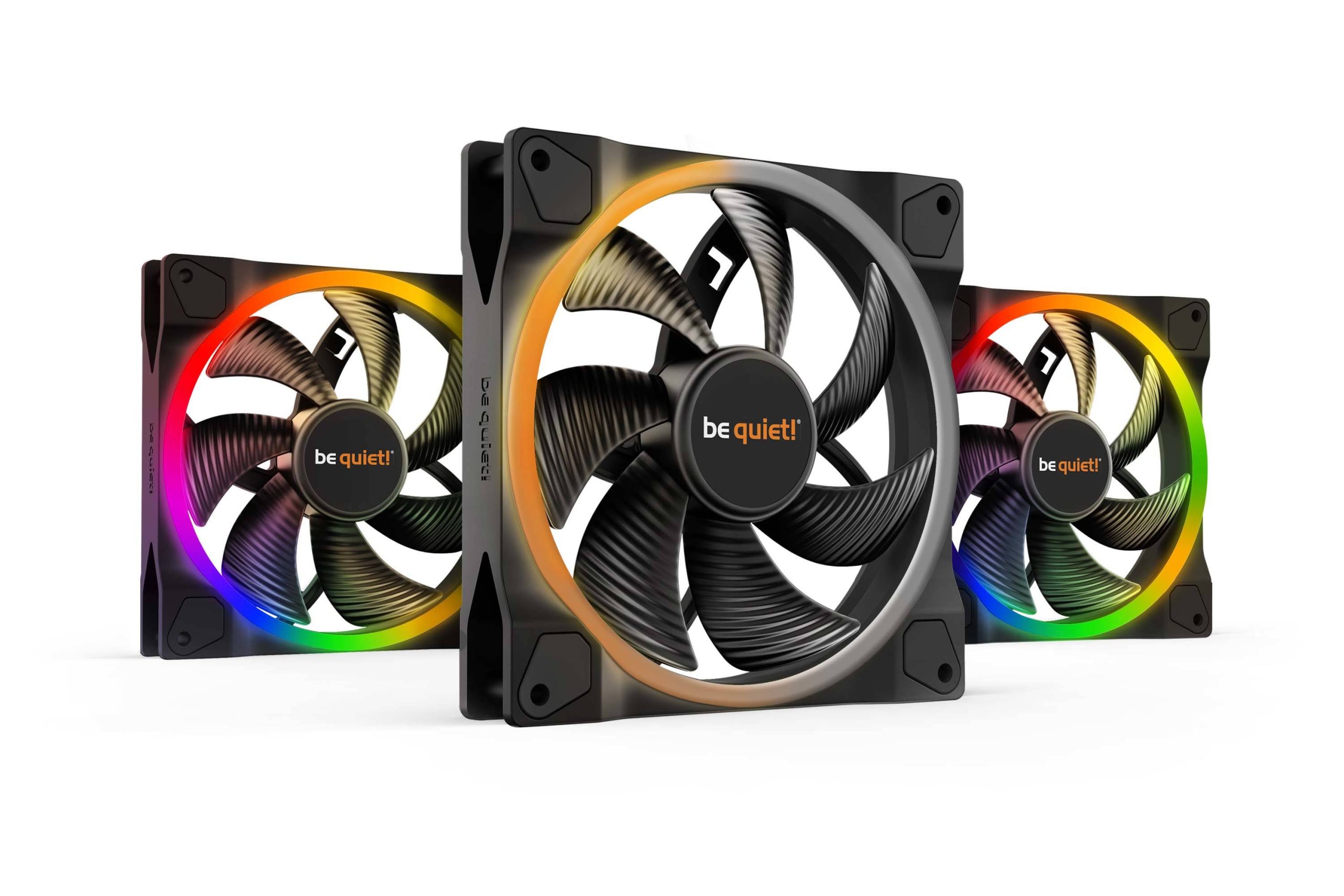 BeQuiet Light Wings PC-ventilator Zwart Incl. LED-verlichting